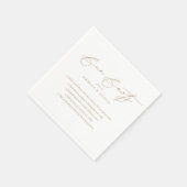 シンプル書モダン書おもしろい事実結婚の スタンダードカクテルナプキン (角)