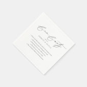 シンプル書モダン書おもしろい事実結婚の スタンダードカクテルナプキン (角)