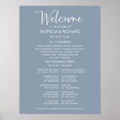 シンプル書モダン書結婚式 プログラム標識 ポスター (正面)