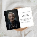 シンプル書モダン書90番目の誕生日写真 招待状<br><div class="desc">祝スタイルの節目の一つシンプルの「誕生日書道90番フォト招待状」と共にモダン。 この招待は、エレガンスと洗練された特別な機会を記念して設計されている。正面には、美しい台本の数字「90」を添えた大切な写真が見られ、お祝いに個人touchが加わる。RSVPセクションに加えて、名誉のゲストの名前、日付、イベント詳細を追加するためのカスタマイズ可能なオプションを備え、この招待により、お客様のニーズに合わせてイベントを完璧にカスタマイズできる。黒と白の時代を超越した組み合わせは、クラスと洗練を醸し出し、90誕生祝いに適している。この招待で、愛する人のマイルストーンの誕生日を忘れられないエレガントようにしなさい。</div>