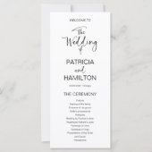 シンプル書モダン結婚式 プログラム (正面)
