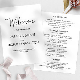 シンプル書モダン結婚式 プログラム