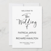 シンプル書モダン結婚式 プログラム (正面)