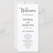 シンプル書モダン結婚式 プログラム (正面)