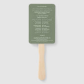 シンプル書モダン結婚式 プログラム ハンドファン (裏面)