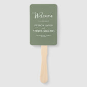 シンプル書モダン結婚式 プログラム ハンドファン (正面)