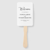 シンプル書モダン結婚式 プログラム ハンドファン (正面)