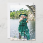 シンプル書モダン道写真卒業 招待状 (正面)