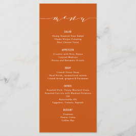 シンプル書モダン道焦げオレンジ茶色秋 メニュー
