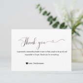 シンプル書感謝してい鑑賞票 招待状 (スタンド正面)