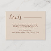 シンプル書素朴とクリー結婚ム エンクロージャーカード (正面)