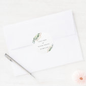 シンプル書素朴フローラ結婚ズ ラウンドシール (封筒)