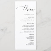 シンプル書素朴結婚のメニュー メニュー (正面)