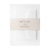 シンプル書素朴結婚の 招待状ベリーバンド (正面例)