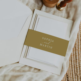 シンプル書素朴結婚の 招待状ベリーバンド