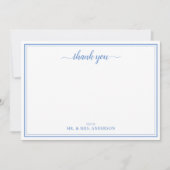 シンプル書結婚の感謝 ノートカード (正面)