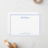 シンプル書結婚の感謝 ノートカード (正面/裏面インサイチュ)