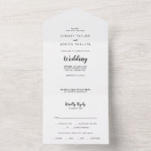 シンプル書結婚の オールインワン招待状 (内側)