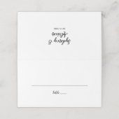 シンプル書結婚の プレイスカード (外部開封)