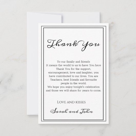シンプル書結婚道 サンキューカード (正面)