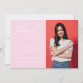 シンプル書道お洒落卒業ありがとう サンキューカード (正面)