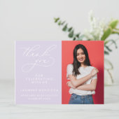 シンプル書道お洒落卒業ありがとう サンキューカード (スタンド正面)