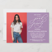 シンプル書道お洒落卒業招待状 招待状 (正面)