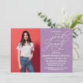 シンプル書道お洒落卒業招待状 招待状 (スタンド正面)