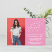 シンプル書道お洒落卒業招待状 招待状 (スタンド正面)