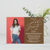 シンプル書道お洒落卒業招待状 招待状 (スタンド正面)