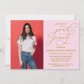 シンプル書道お洒落卒業招待状 招待状 (正面)