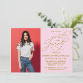 シンプル書道お洒落卒業招待状 招待状 (スタンド正面)