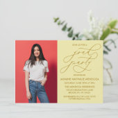 シンプル書道お洒落卒業招待状 招待状 (スタンド正面)