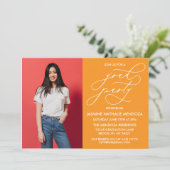 シンプル書道お洒落卒業招待状 招待状 (スタンド正面)