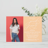 シンプル書道お洒落卒業招待状 招待状 (スタンド正面)