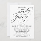 シンプル書道お洒落卒業招待状 招待状 (正面)