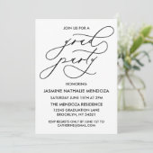 シンプル書道お洒落卒業招待状 招待状 (スタンド正面)