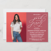 シンプル書道お洒落卒業招待状 招待状 (正面)