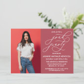 シンプル書道お洒落卒業招待状 招待状 (スタンド正面)