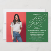 シンプル書道お洒落卒業招待状 招待状 (正面)