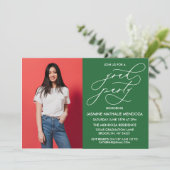 シンプル書道お洒落卒業招待状 招待状 (スタンド正面)