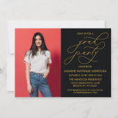 シンプル書道お洒落卒業招待状 招待状 (正面)