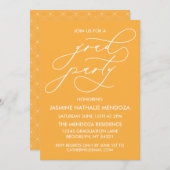 シンプル書道お洒落卒業招待状 招待状 (正面/裏面)