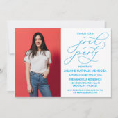 シンプル書道お洒落卒業招待状 招待状 (正面)