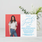 シンプル書道お洒落卒業招待状 招待状 (スタンド正面)