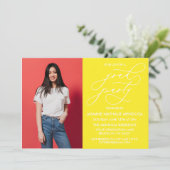 シンプル書道お洒落卒業招待状 招待状 (スタンド正面)