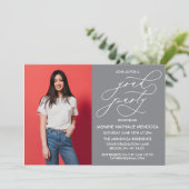 シンプル書道お洒落卒業招待状 招待状 (スタンド正面)