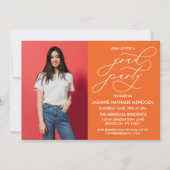 シンプル書道お洒落卒業招待状 招待状 (正面)