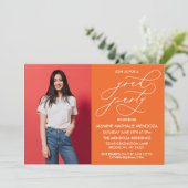 シンプル書道お洒落卒業招待状 招待状 (スタンド正面)