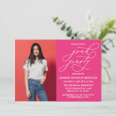 シンプル書道お洒落卒業招待状 招待状 (スタンド正面)